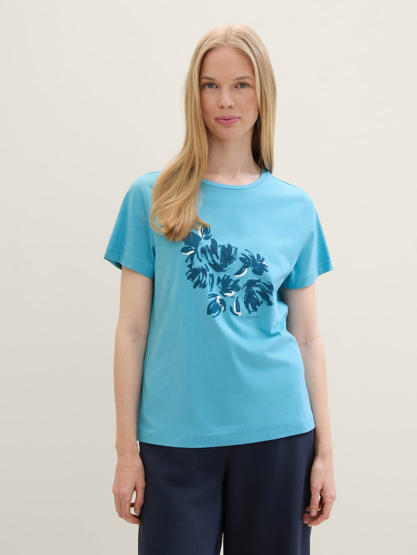 Majica s potiskom - Modra-1040544-35313