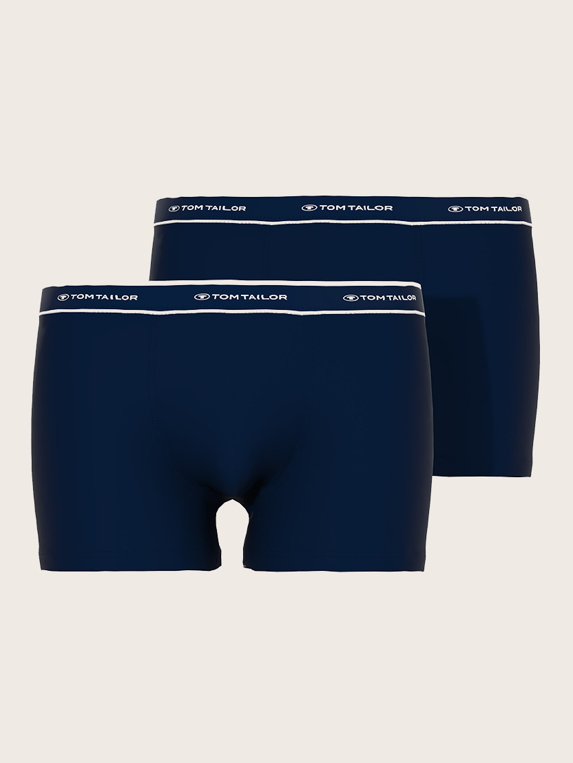 Set de două perechi de boxeri cu talie elastică - Albastru_2489863