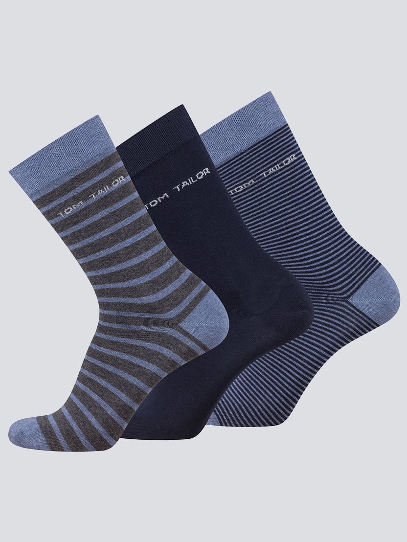 Pakovanje od tri para čarapa u kutiji - Plava_3590751