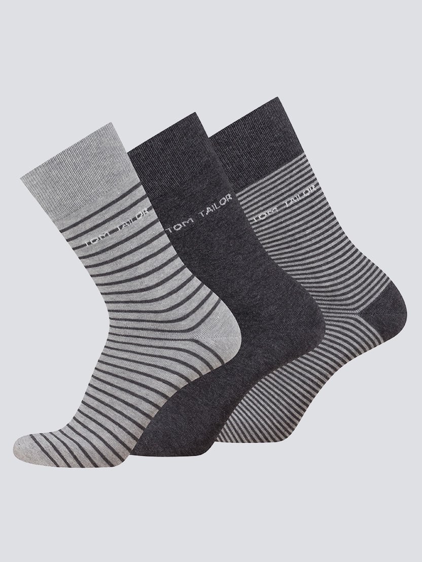 Pakovanje od tri para čarapa u kutiji - Siva_6022316