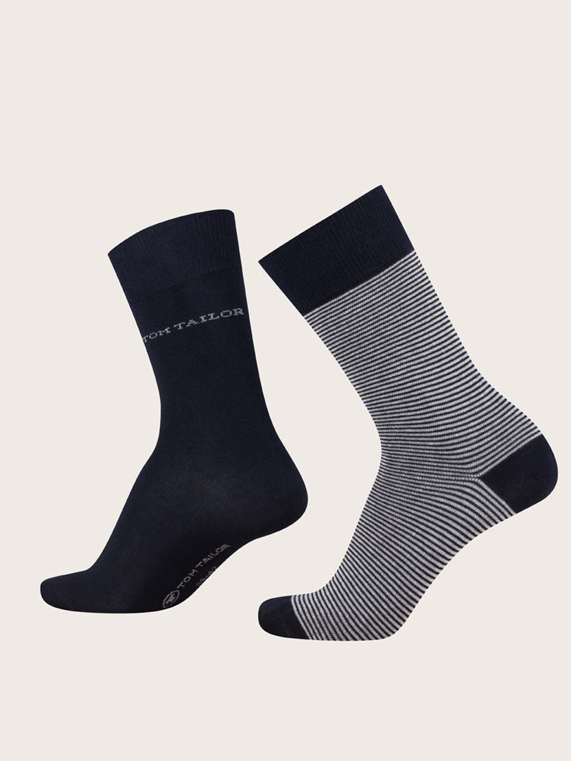 Dvostruko pakiranje klasičnih čarapa od mješavine pamuka - Uzorak-višebojna-9518-545-14