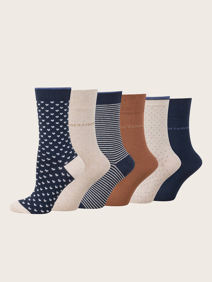 Pakovanje od šest pari plitkih čarapa - Uzorak/višebojna_4795188