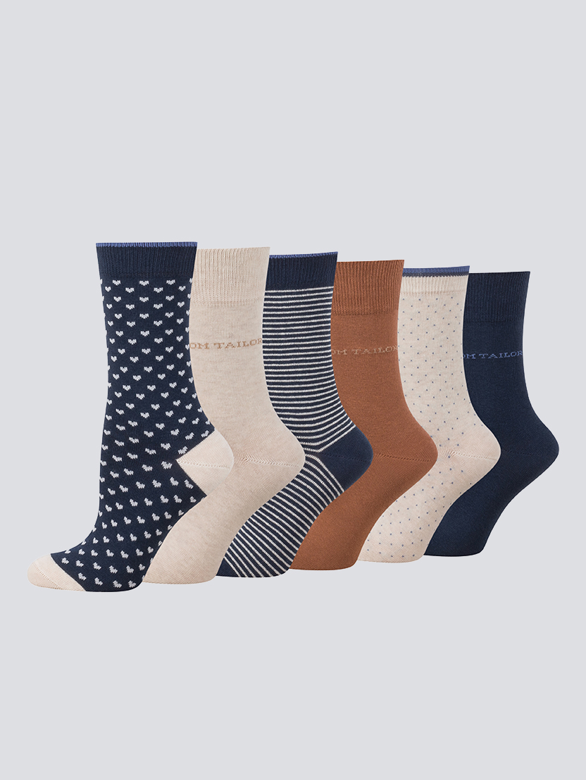 Pakiranje šest parov nogavic - Vzorec/večbarvna_4795188