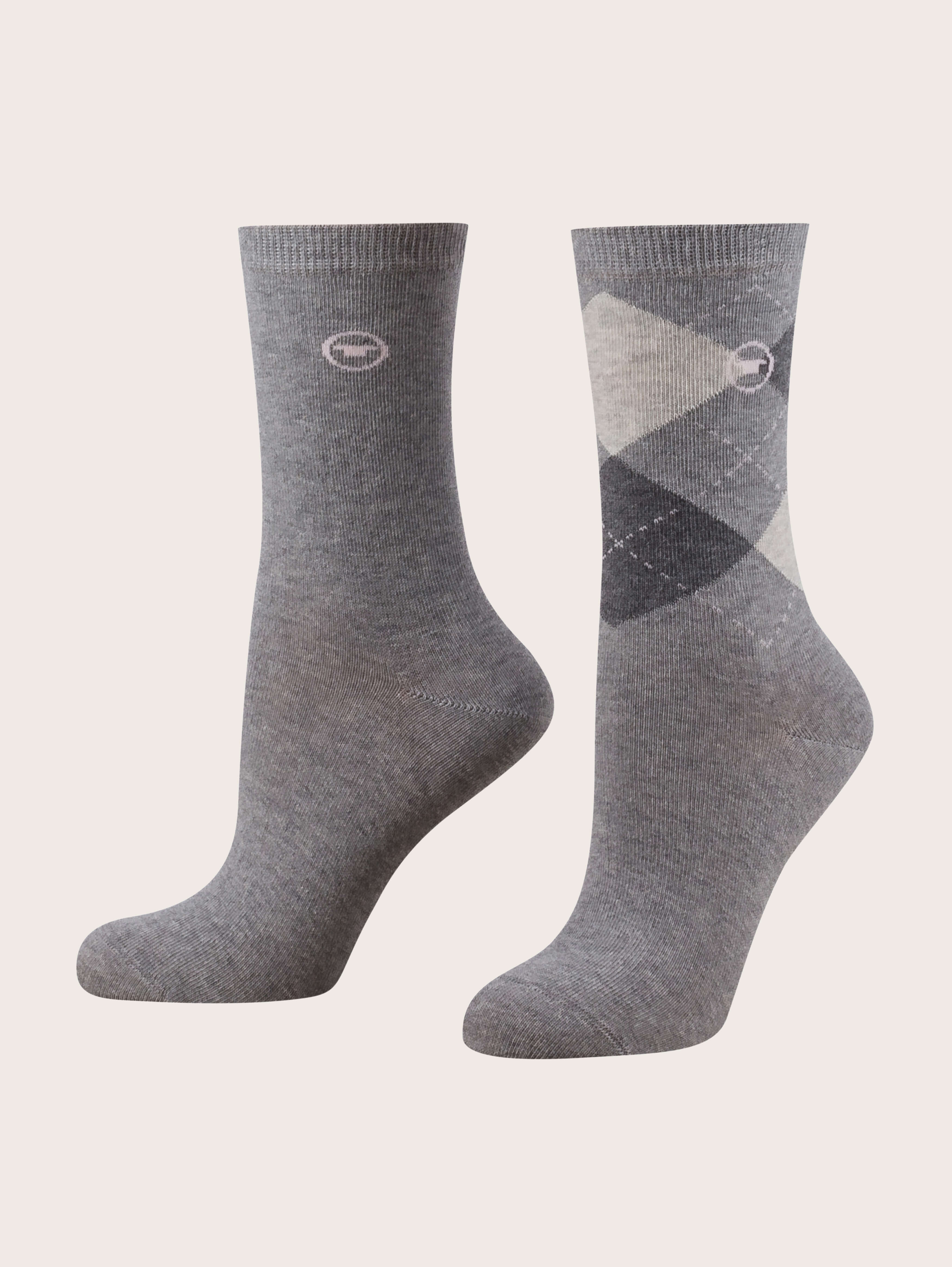 Dvostruko pakovanje klasičnih čarapa od pamučne mešavine - Siva_434926