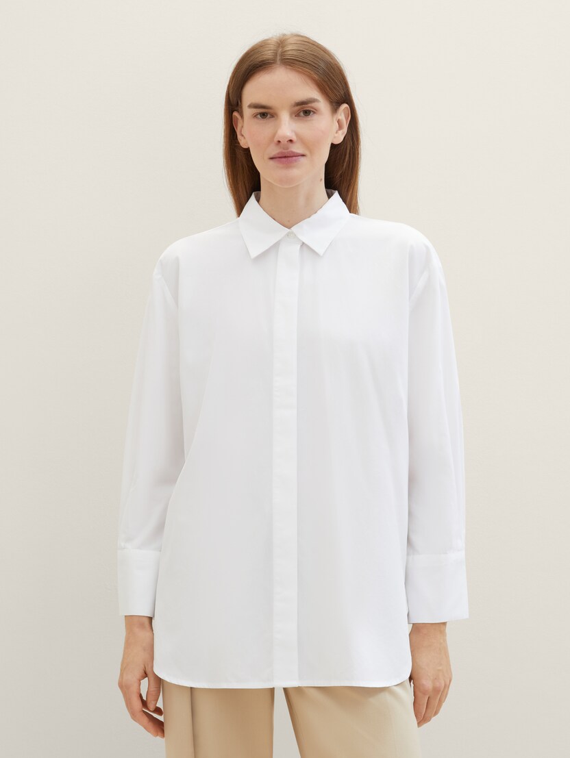 Bluza u formi košulje - Bela-1040315-20000-15