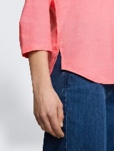 Bluza od mešavine lana - Roze_4715656