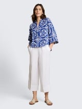 Bluza od mješavine lana - Uzorak/višebojna_1921372