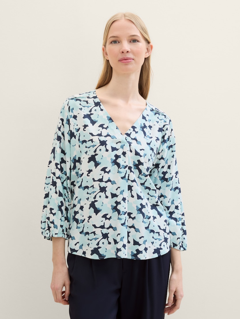 Bluza s potiskom po celotnem oblačilu - Vzorec-večbarvna
