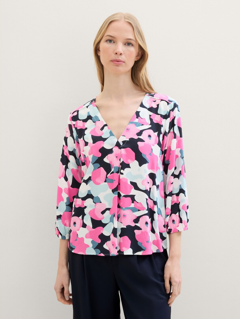 Bluza s potiskom po celotnem oblačilu - Vzorec-večbarvna-1041675-35290
