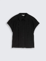 Bluză cu broderie - Negru_9770852