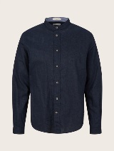 Bombažna lanena srajca - Modra_45956