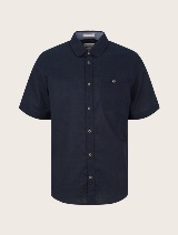 Bombažna lanena srajca - Modra_510996