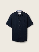 Bombažna lanena srajca - Modra_33531