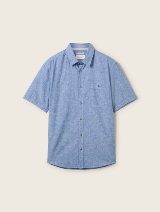 Bombažna lanena srajca - Modra_8038790