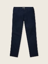 Bombažne lanene Chino hlače - Modra_2971128