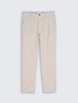 Pantaloni din bumbac şi in - Bej_7658897