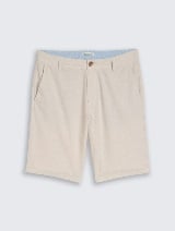 Pantaloni scurţi din bumbac şi in - Bej_3945542