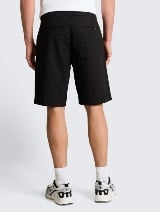 Pantaloni scurţi din bumbac şi in - Negru_2391202