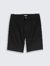 Pantaloni scurţi din bumbac şi in - Negru_2391202