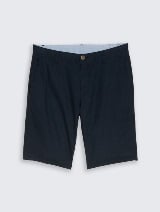 Pantaloni scurţi din bumbac şi in - Albastru_1407422