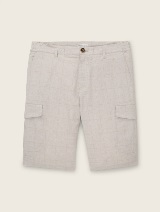 Bombažne lanene kratke hlače - Vzorec/večbarvna_9363690