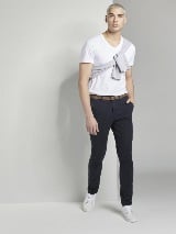 Pantaloni chino slim - Albastru_7454814