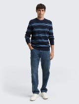 Pulover tricotat în dungi - Model/Mai multe culori_5354861