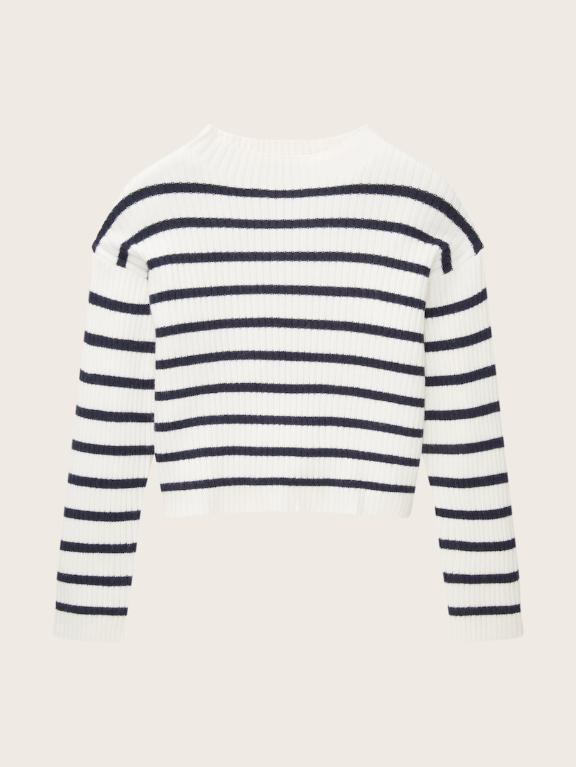 Črtast pulover - Vzorec/večbarvna_3221435