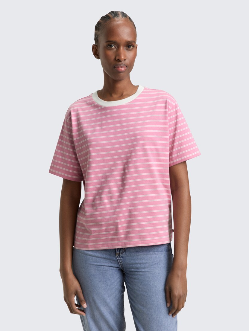 Tricou în dungi - Model-Mai multe culori-1047845-39820-16