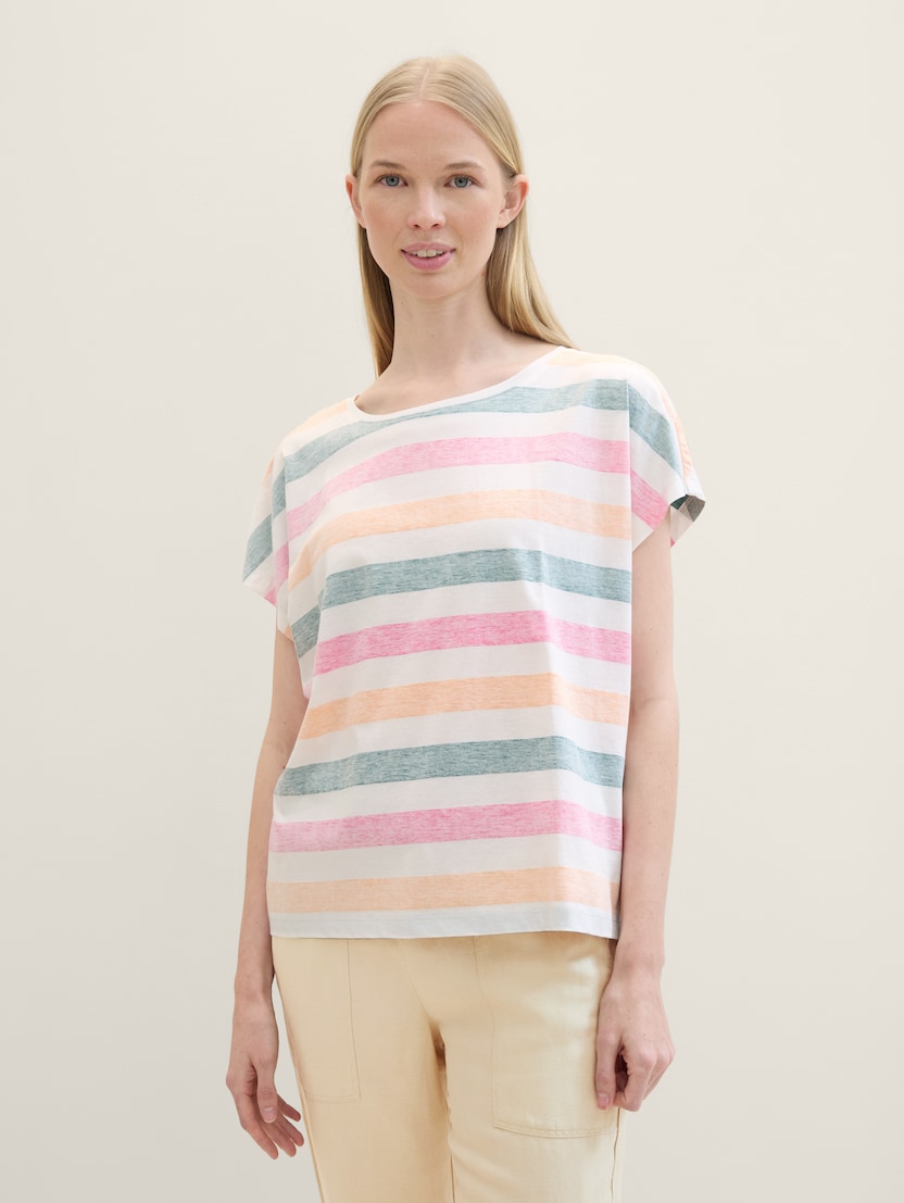 Črtasta majica - Vzorec-večbarvna