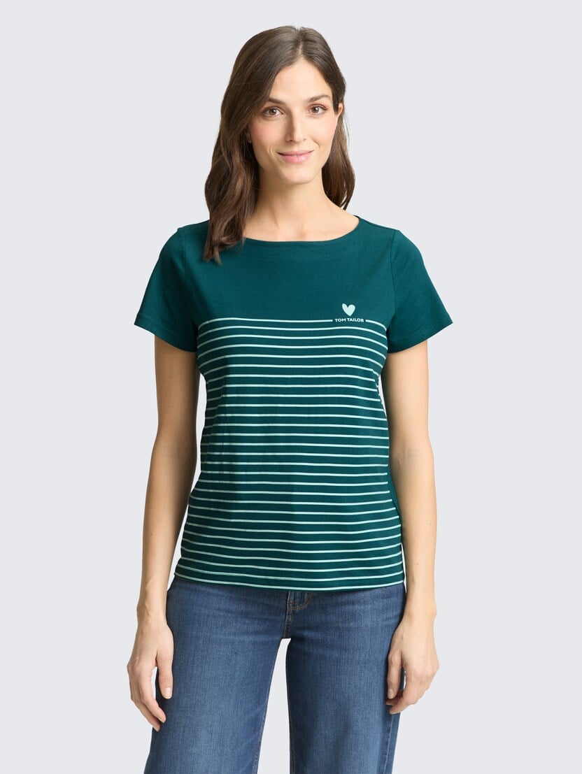 Tricou în dungi - Verde_2311034