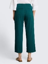 Kilote pantalone od prugastog I naboranog  materijala - Zelena_3932849