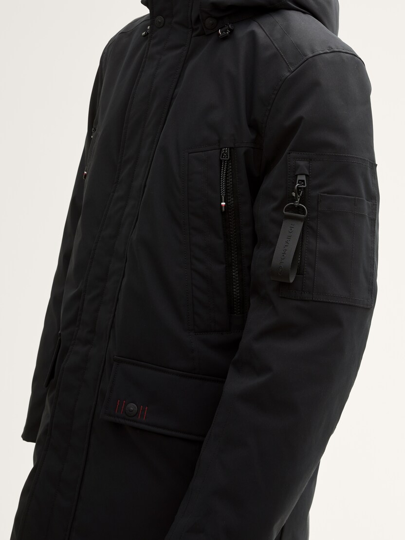 Parka lungă aspră | Negru | Tom Tailor