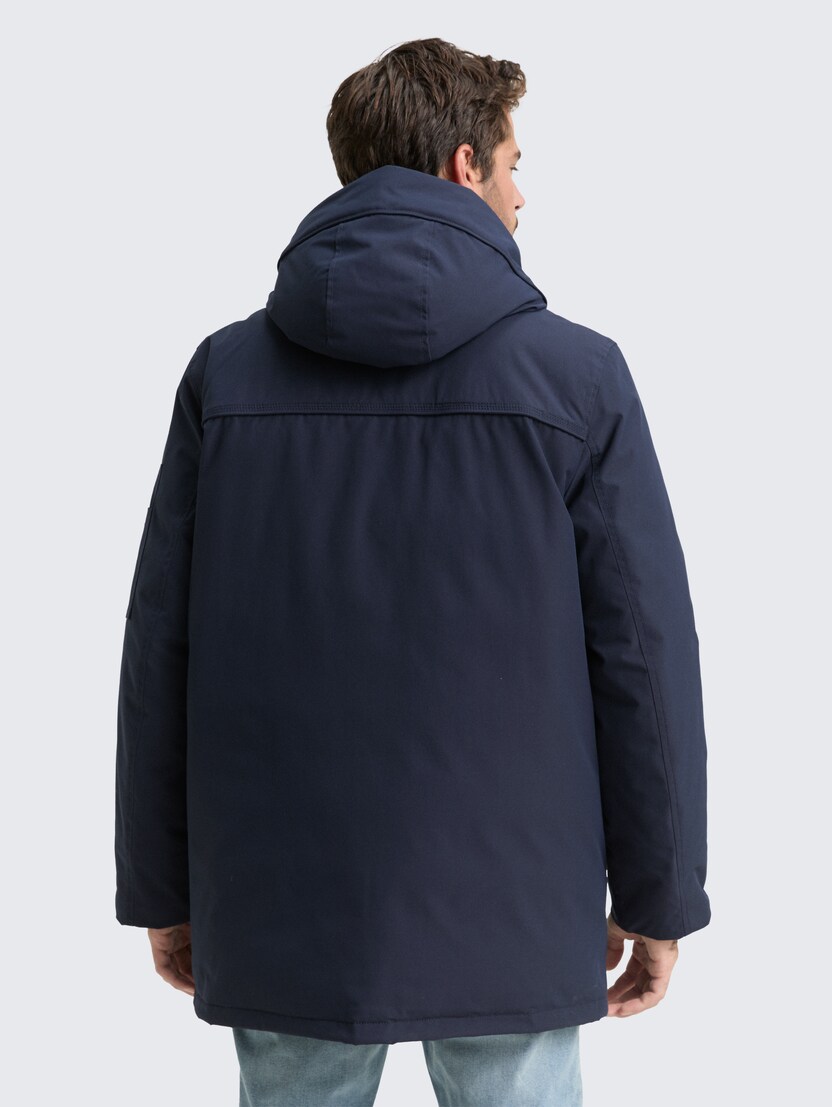 ジャケット・アウター less tailor long parka 21AW Parka lungă rugoasă | Albastru | Tom Tailor