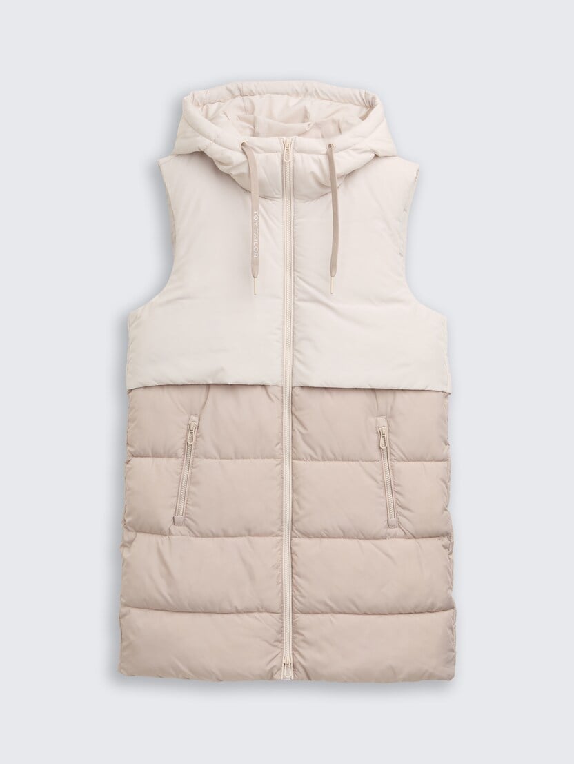 Vestă lungă - Bej-1047525-32208-16