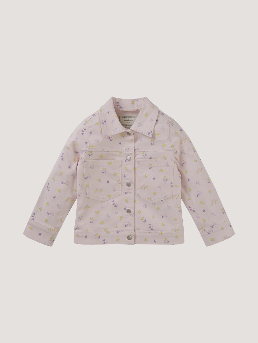 Džins jakna s cvetličnim potiskom - Vzorec/večbarvna_7624146