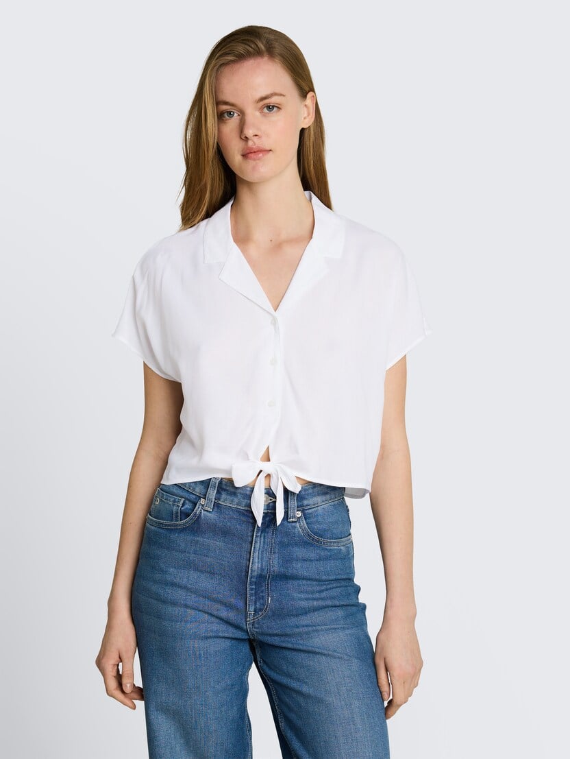 Enobarvna bluza - Bela_5883033
