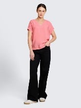 Bluză din material compact - Roz_7818839