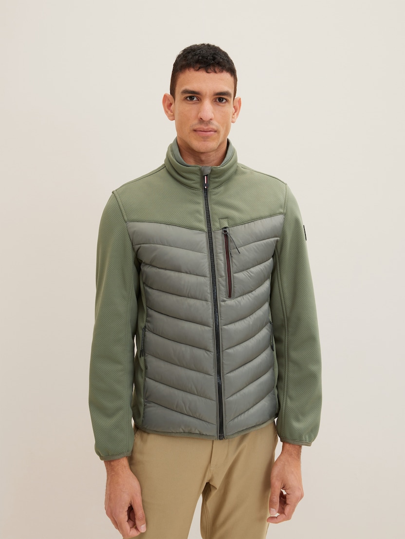  Jachetă hibrid cu guler ridicat - Verde-1034035-10415-16