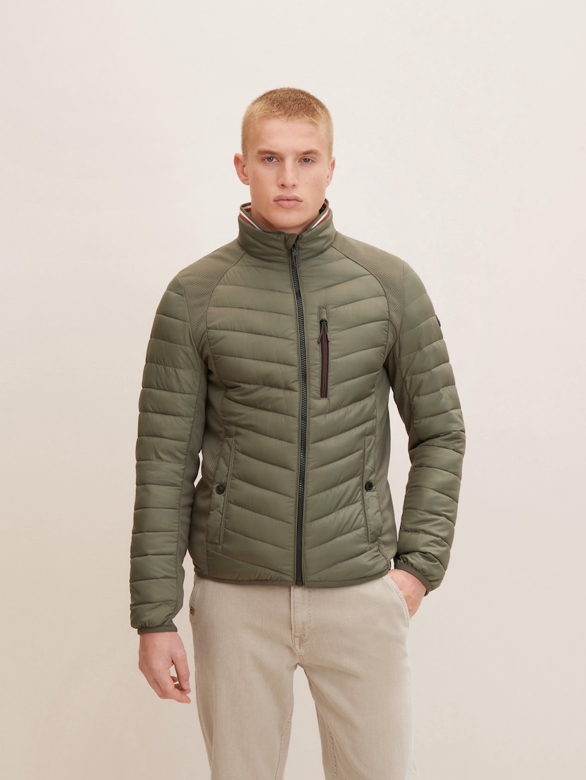 Hibridna jakna sa stojećom kragnom - Zelena_8078080