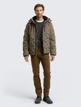 Jachetă hibrid matlasată cu glugă - Verde_2135448