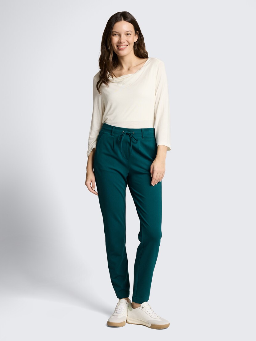 Pantaloni lungime până la gleznă - Verde_1013543