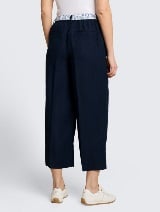 Pantaloni din in - Albastru_7169853