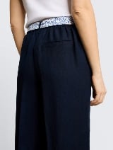Pantaloni din in - Albastru_7169853