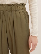 Široke hlače s elastičnim pojasom - Zelena_9935355