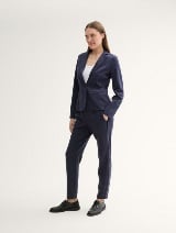 Široke pantalone sa prugama - Plava_9027511