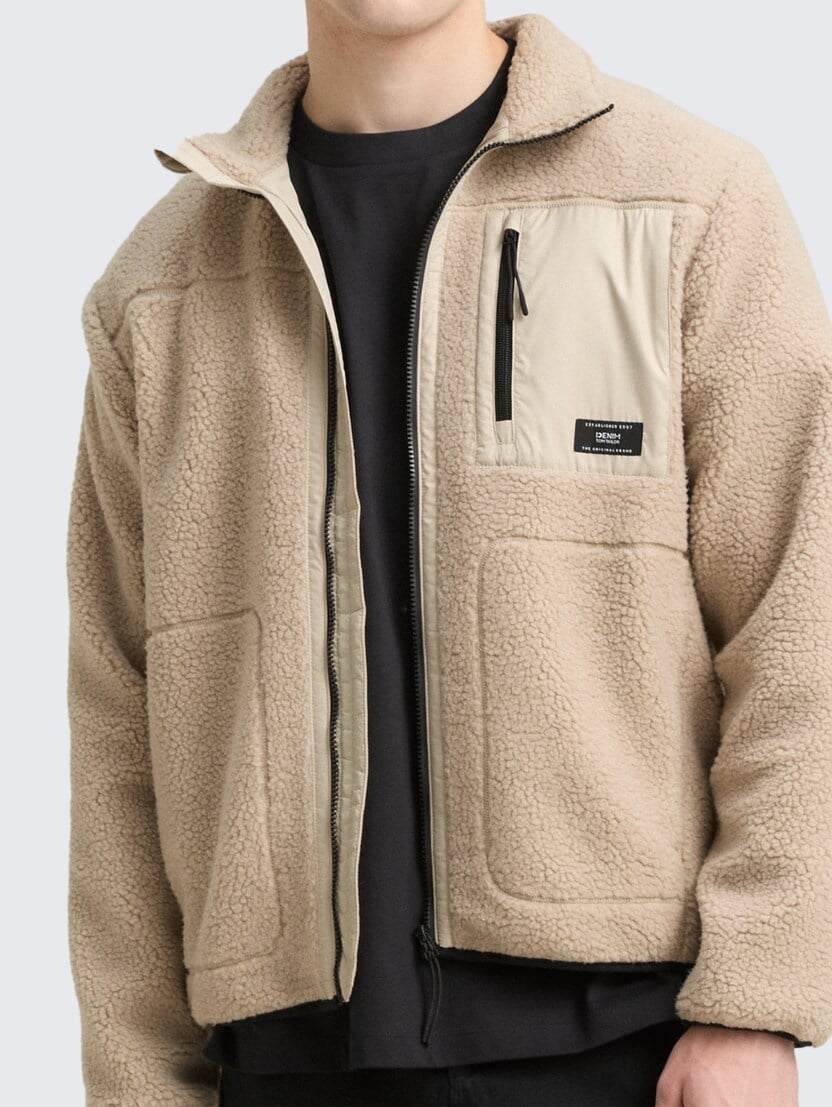 Jakna iz mehke tkanine - Bež_8289929