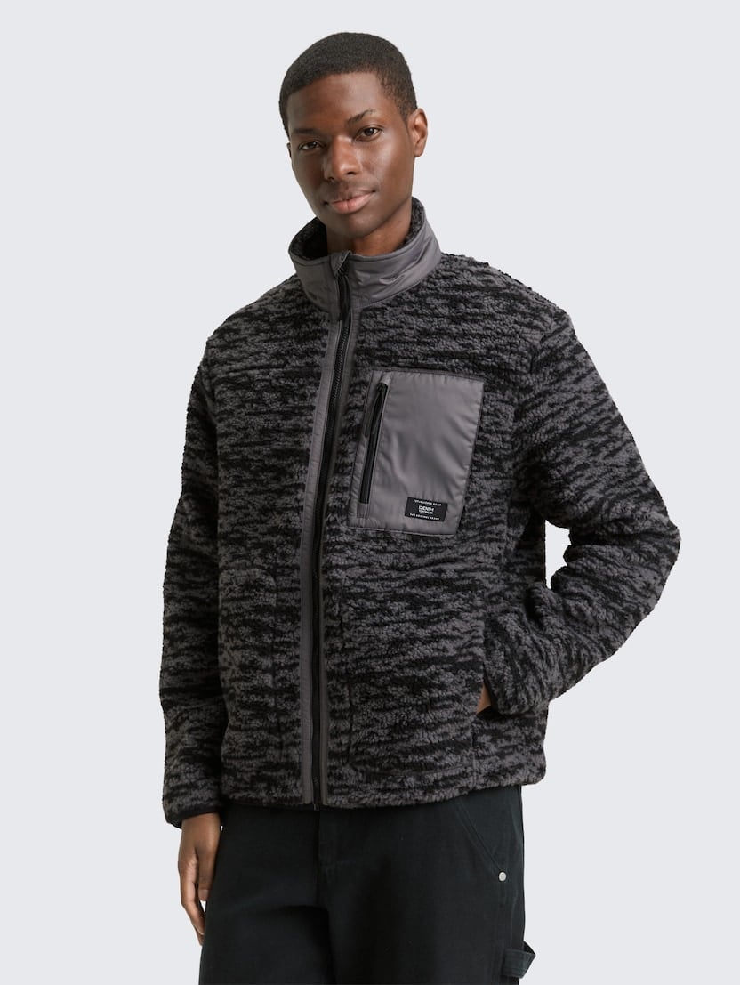 Jakna iz mehke tkanine - Siva_5593061