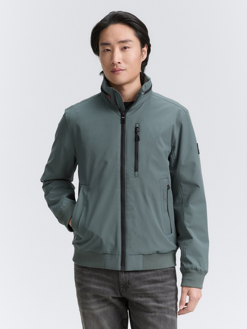 Jakna s stoječim ovratnikom - Zelena