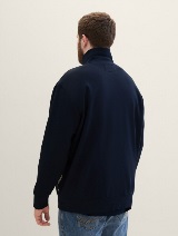 Majica sa rajsferšlusom i stojećom kragnom - Plava_1094984